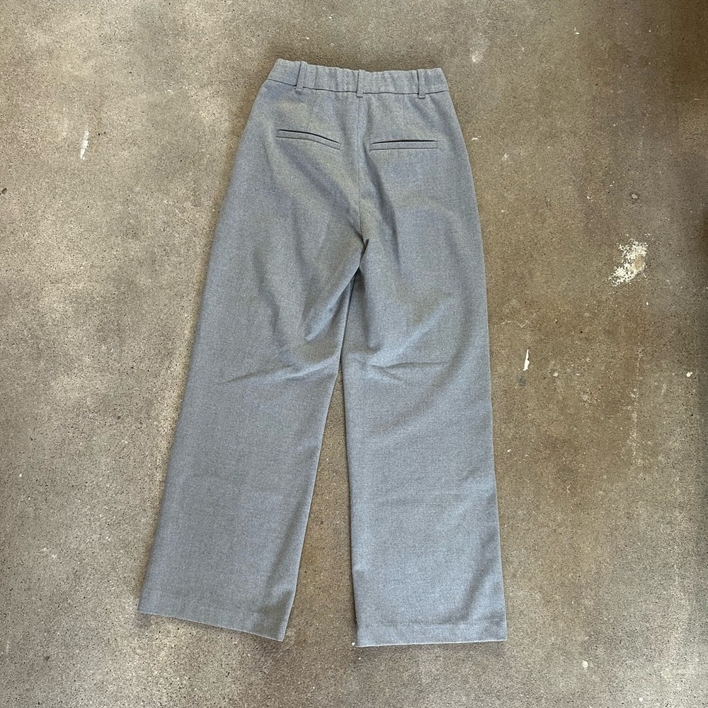 Abercrombie & Fitch Sloane Tailored Wide Leg Pant Grey Size XS/S High Rise Work - Picture 5 of 7